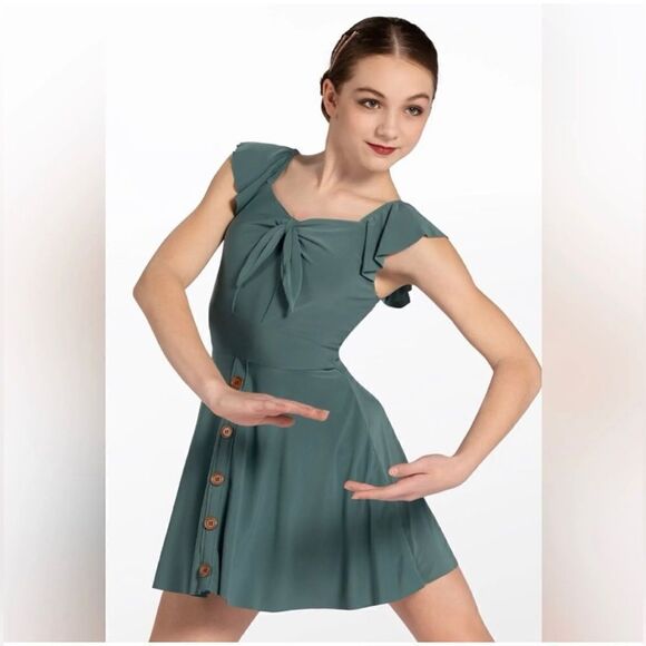 WEISSMAN Dance Costume sage green leotard dress Don't Forget About Me 12519  LC - coffeafoods.com
